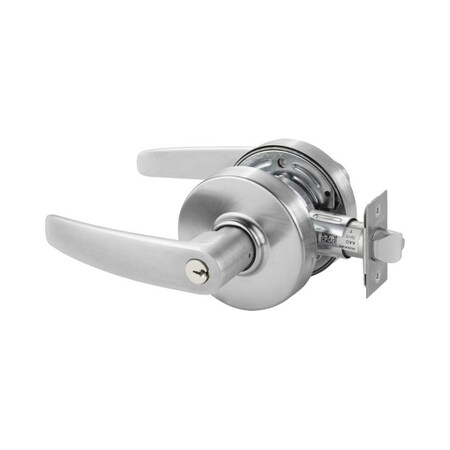 Sargent Storeroom Closet Cylindrical Lock Grade 2 with B Lever and L Rose with T Strike and LA Keyway Satin 7G04LB26D